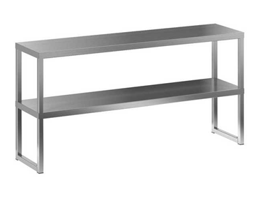 Полка кухонная настольная ПКН-1500-2/4 (1500х400х600, 2 яруса) из нержавеющей стали AISI 430