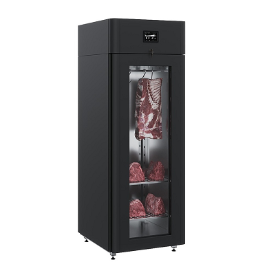 Шкаф холодильный Polair CS107 Meat Black Тип 1 для вызревания мяса 700 л 230 В из нержавеющей стали, 697×1005×1960 мм