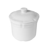 Горшочек для запекания Cameo Imperial White 180 мл D8.3 см H9.5 см с крышкой 210-334 из упрочнённого фарфора