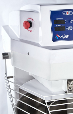 Тестомес спиральный Abat ТМС-100НН-2П (серия CHEF) 100 л 400В из нержавеющей стали AISI 304, 750×1075×1280 мм