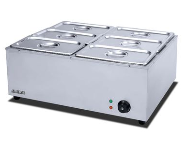 Мармит тепловой AIRHOT BM-6 1.5кВт 220В 6xGN1/3-150 из нержавеющей стали, 700×590×275 мм