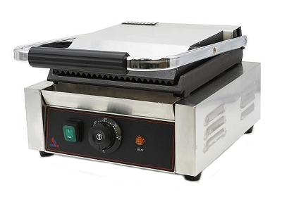 Гриль контактный Airhot CG-FG 1.8 кВт 220В комбинированный из нержавеющей стали, 305×400×220 мм