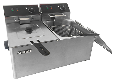 Фритюрница AIRHOT EF6+6 4.6 кВт 220В 6+6 литров из нержавеющей стали, 260×184×108 мм