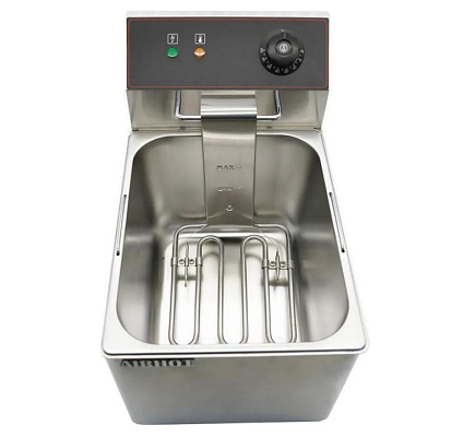 Фритюрница Airhot EF4 1 ванна 4 л 2 кВт 220В из нержавеющей стали, 234×140×142 мм