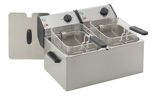 Фритюрница Roller Grill FD 50 D 6.4 кВт 2х5 л 220 В из нержавеющей стали, 390×425×320 мм