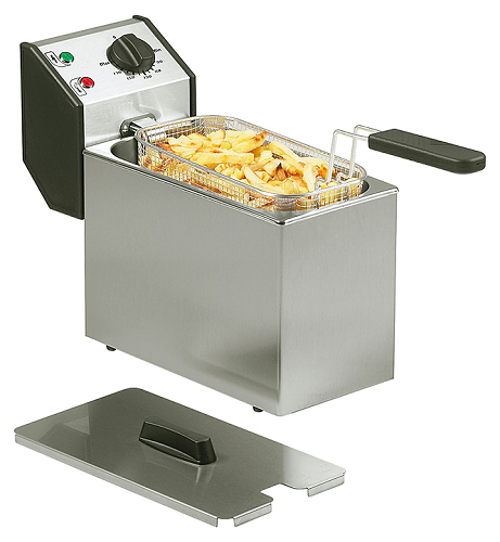 Фритюрница Roller Grill FD50 3.2 кВт 220В 5 л из нержавеющей стали, 215×425×320 мм