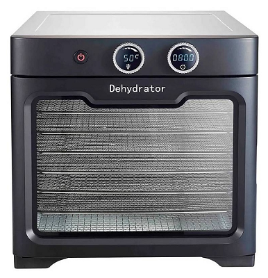 Дегидратор AIRHOT FD-8 GLASS-DM 0.8 кВт 220В 8 уровней из нержавеющей стали, 350×460×345 мм