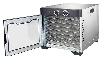 Дегидратор AIRHOT FD-8 GLASS-DM 0.8 кВт 220В 8 уровней из нержавеющей стали, 350×460×345 мм