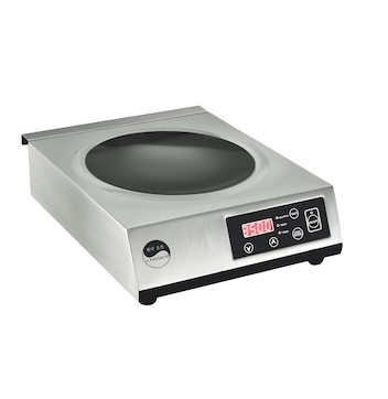 Плита индукционная INDOKOR IN3500 WOK 3.5 кВт 220В из нержавеющей стали, 340×433×127 мм