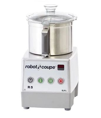 Куттер Robot Coupe R5-2V 24614 1.5 кВт 380В чаша 5.9 л из нержавеющей стали, 280×365×510 мм