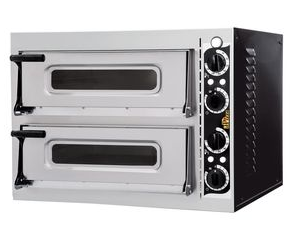 Печь для пиццы электрическая ITPIZZA MS1+1 2.4 кВт 220В из нержавеющей стали, 410×360×90 мм