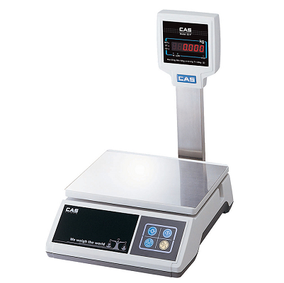 Весы порционные электронные CAS SWII-30P 30 кг/5 г со стойкой, 260×287×400 мм
