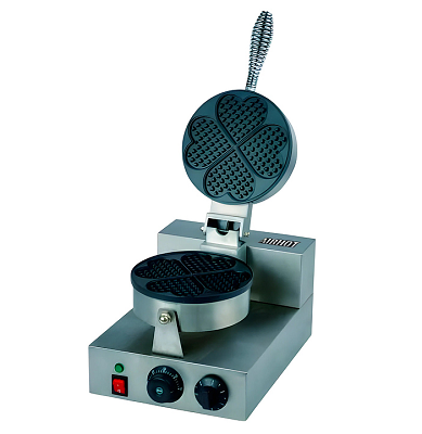 Вафельница AIRHOT WEH-4 HEART 1.2 кВт 220В из нержавеющей стали, 250×350×260 мм
