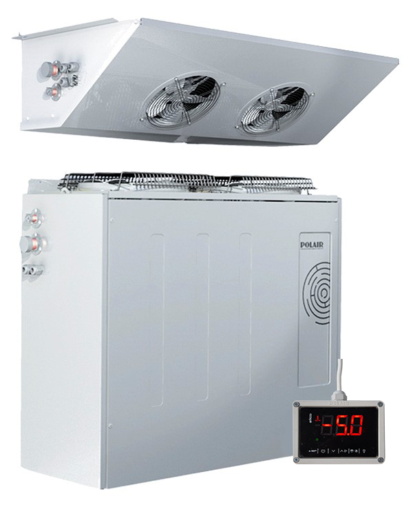 Сплит-система среднетемпературная POLAIR SM 226 P 380 В 1.65 кВт из оцинкованной стали, 855×315×704 мм