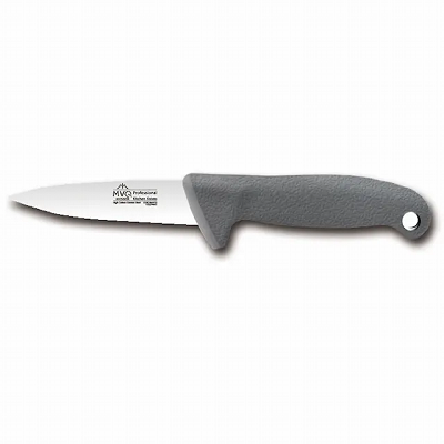 Нож для чистки овощей MVQ MESSER PROFI COLOR 9см серая ручка из сантопрена с клепками из пищевого пластика
