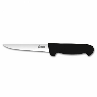 Нож обвалочный MVQ MESSER PROFI широкое изогнутое лезвие 15см черная ручка из фиброкса