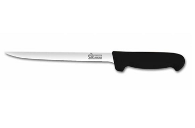 Нож обвалочный MVQ MESSER PROFI узкое прямое полугибкое лезвие 20см черная ручка из фиброкса