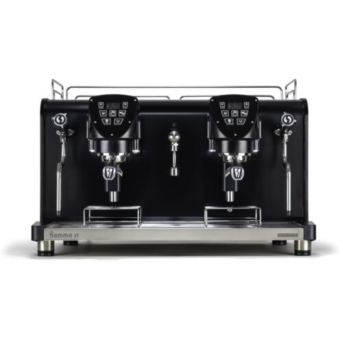 Кофемашина автомат, 2 группы FIAMMA VELA DUAL 2 TC BLACK из нержавеющей стали