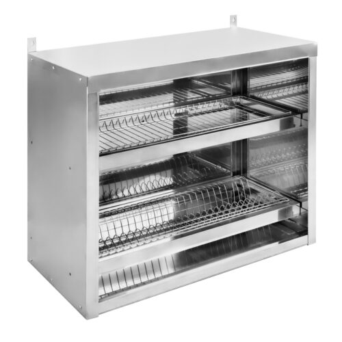 Полка-шкаф ПТО-12*4 из нержавеющей стали AISI 430, 1200×400×700 мм
